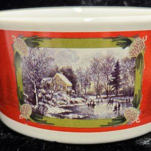 Set 2 Currier and Ives Soup Mugs Houston Harvest